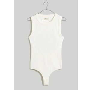 Madewell Crewneck Thong Bodysuit in Sleekhold Lighthouse Size Large NL401